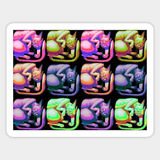 Cat Squares Magnet